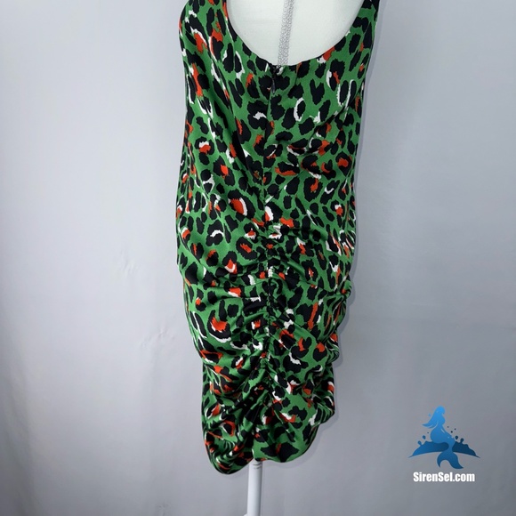 1152 NWT Choosy Untamed One Shoulder Dress - Size L - Green/Red/Black Multi - Picture 6 of 16